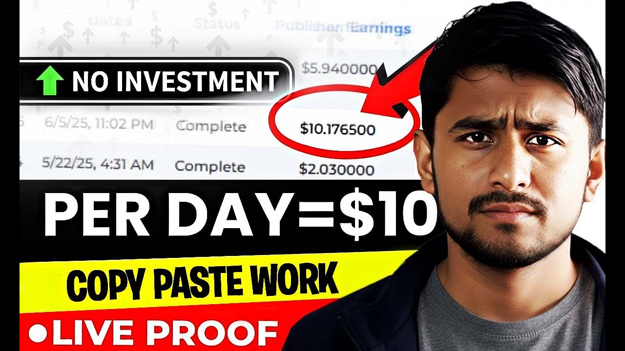 Best Money Earning Website Without Investment | How To Make Money Free | Copy Paste Job Online 