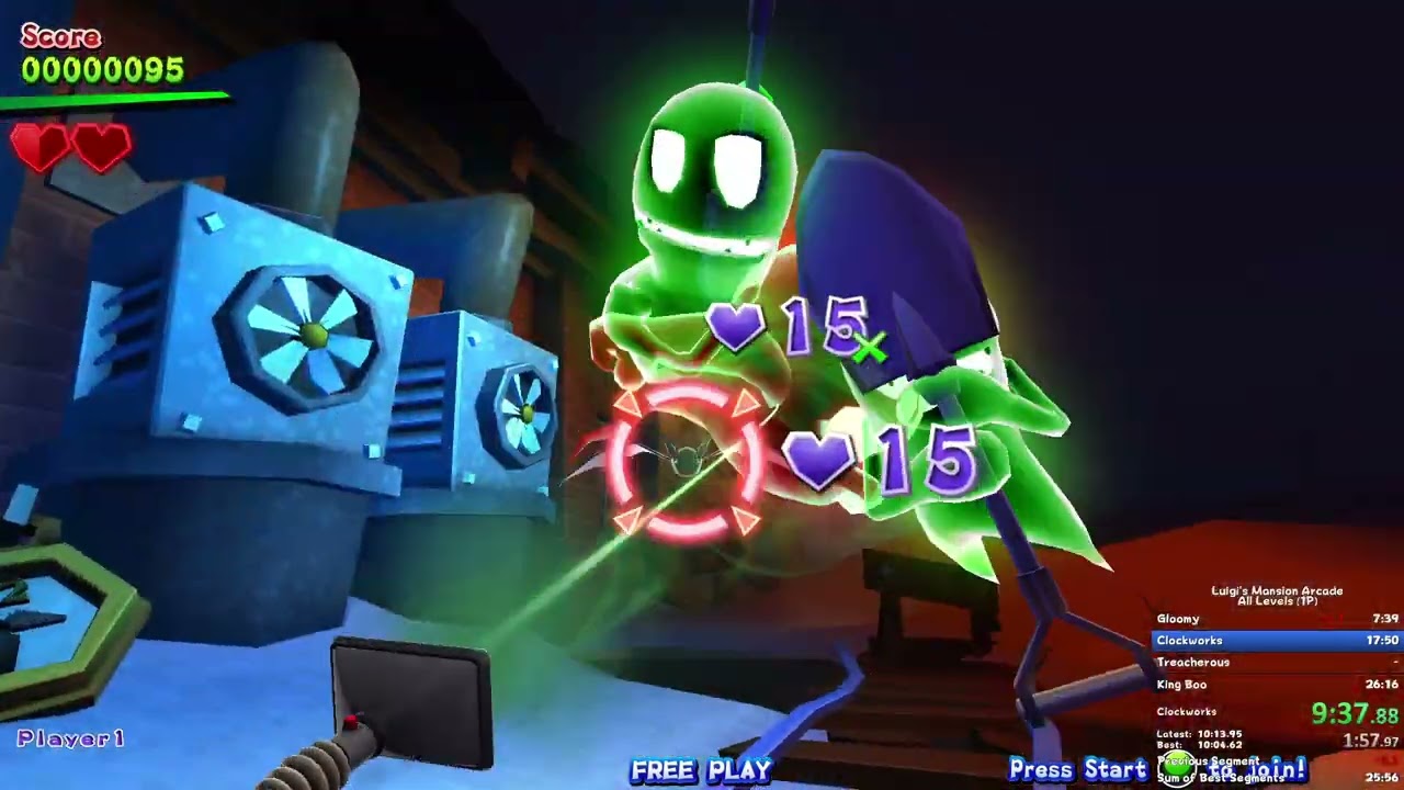 Luigi's Mansion Arcade All Levels Speedrun World Record in 23:55
