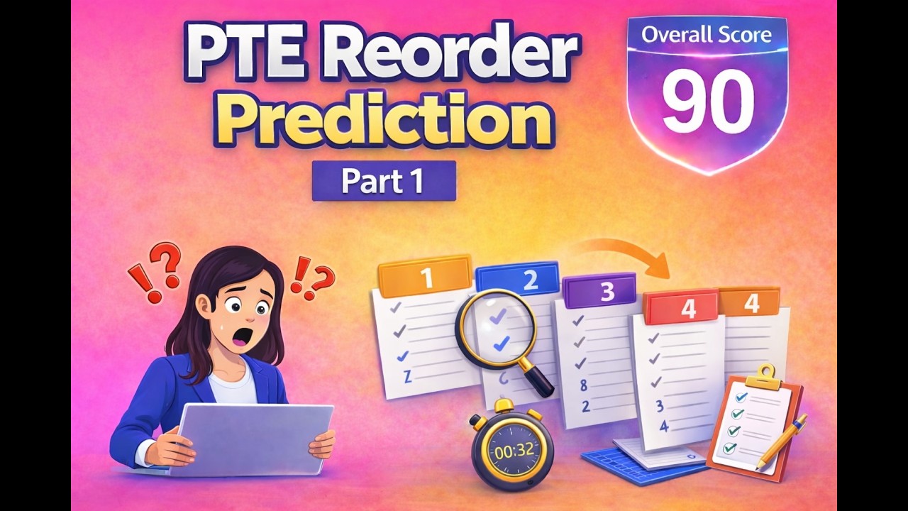PTE Reorder Prediction 2026 | Important Sentence Reordering Questions | 79+ Strategy