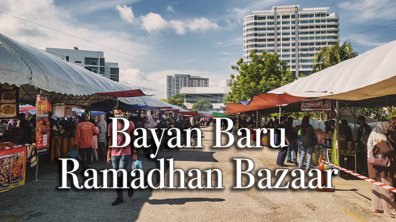 【4k】Bayan Baru Bazaar Ramadhan in Penang Malaysia