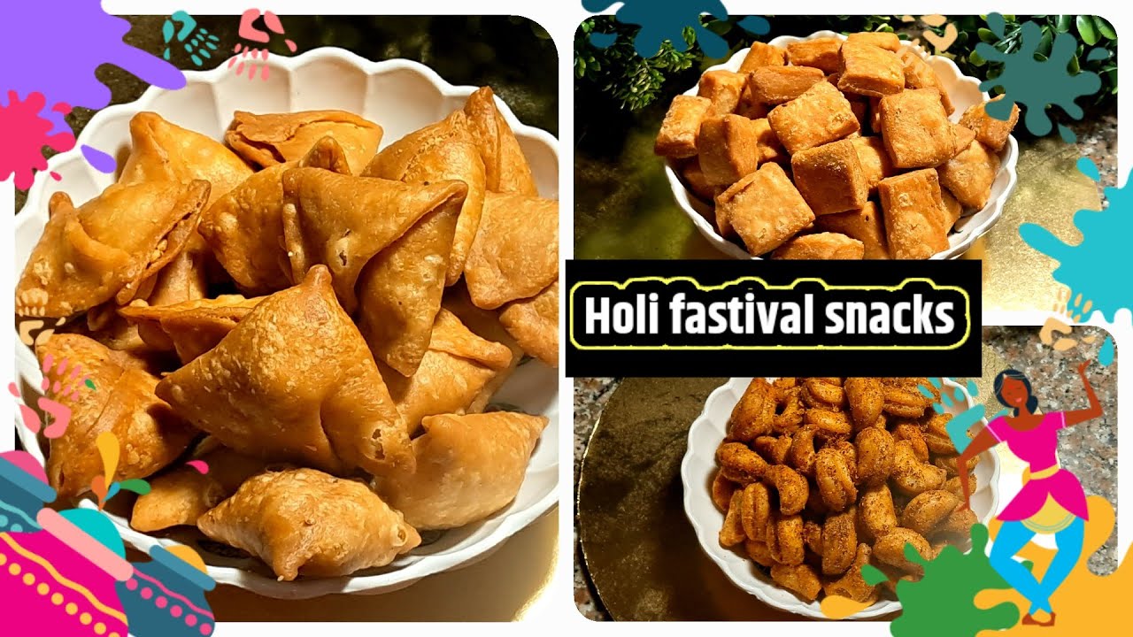 3 easy and simple Holi snacks recipe snack | holi fastival food items | instant snacks recipe