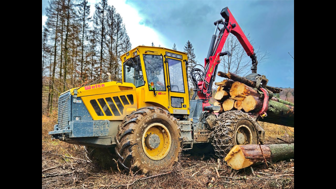 🌲*BIG* Welte W230 4WD • Skidder in Action • Logging Pure • PCM-Forst • Langholz • Machine on limit 🌲