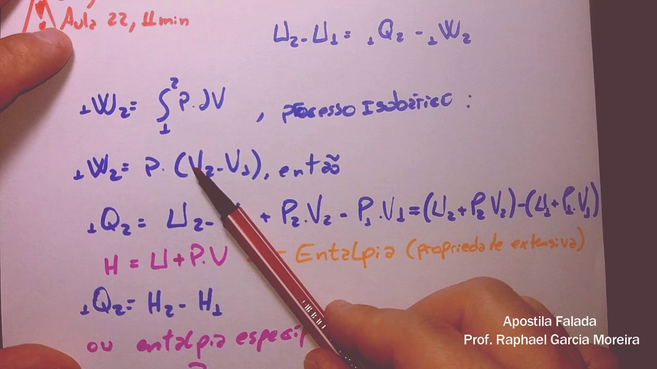 An&aacute;lises Termodin&acirc;micas, Aula 23 - Entalpia