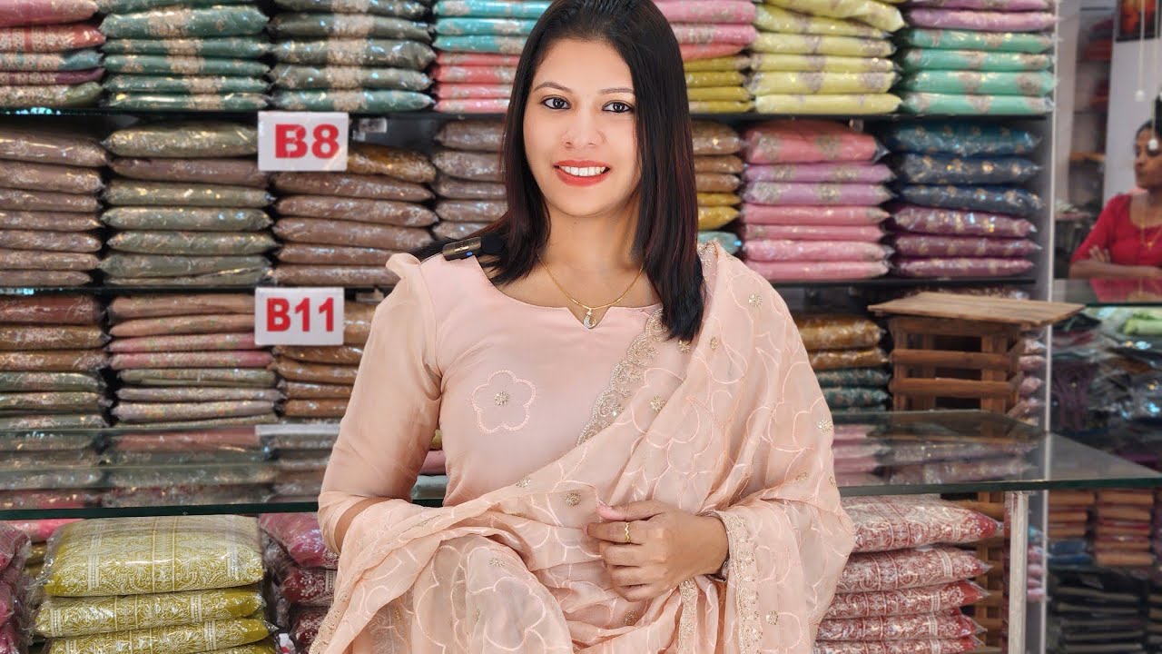 STYLISH SOFT ORGANZA SALWAR MATERIALS @999/- 