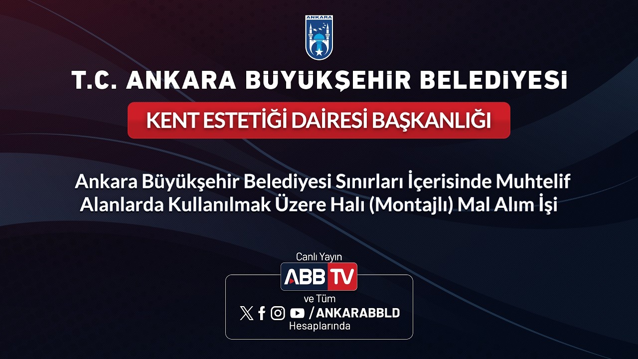 KENT ESTETİĞİ DAİRESİ BAŞKANLIĞI - Muhtelif Alanlarda Kullanılmak Üzere Halı (Montajlı) Mal Alım İşi