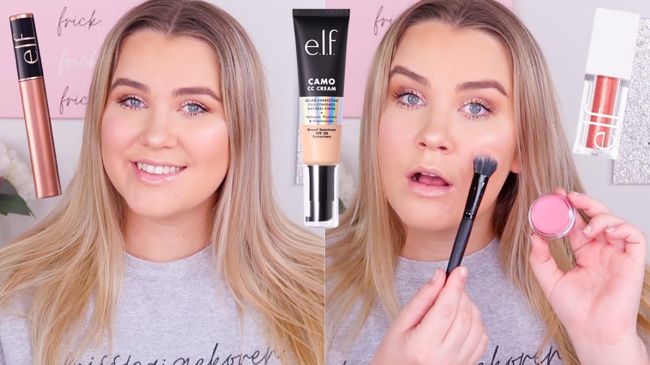TRYING NEW ELF MAKEUP! FULL FACE OF ELF MAKEUP! | Paige Koren