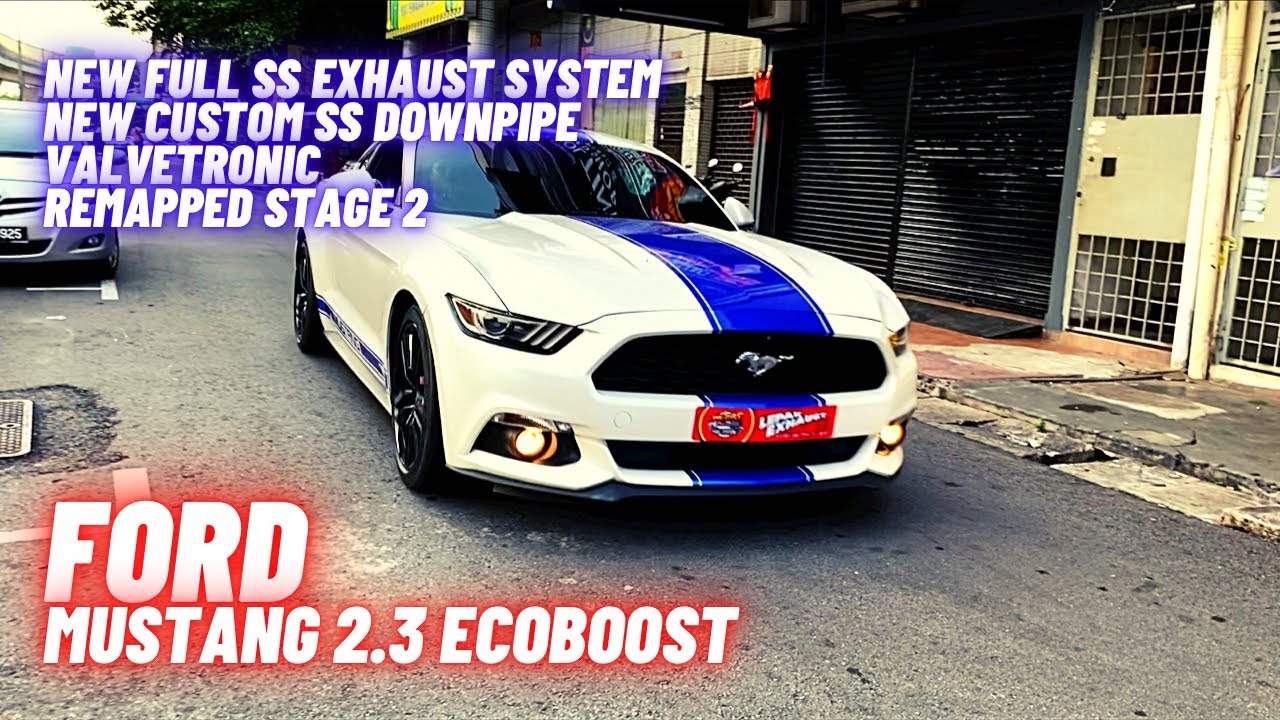New Full SS Exhaust System, Custom Downpipe, Valvetronic & Remapped Stage 2 | FORD MUSTANG ECOBOOST