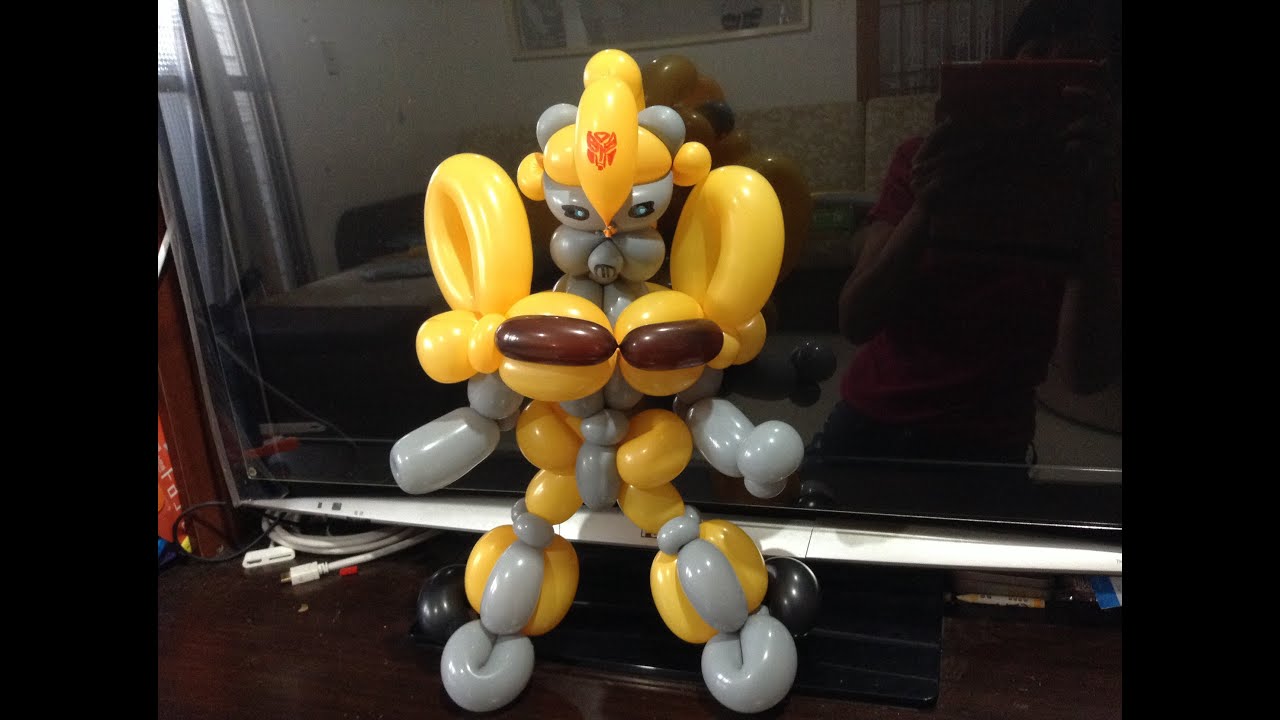 大黃蜂 折氣球 頭跟身體 bumblebee balloon twisting part1