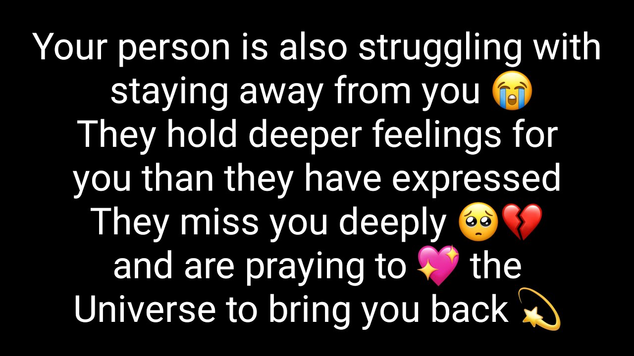 💌Your person is praying to Universe to bring you back😭💖They hold deeper feelings for you💜🤗