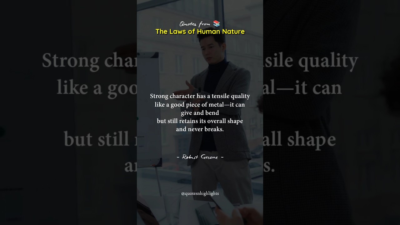 📚 The Laws of Human Nature. #lawsofhumannature #robertgreenequotes #stoicism