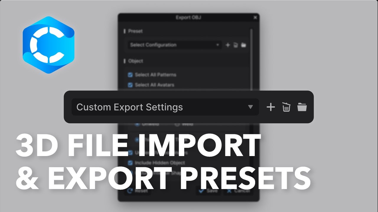 3D File Import & Export Presets