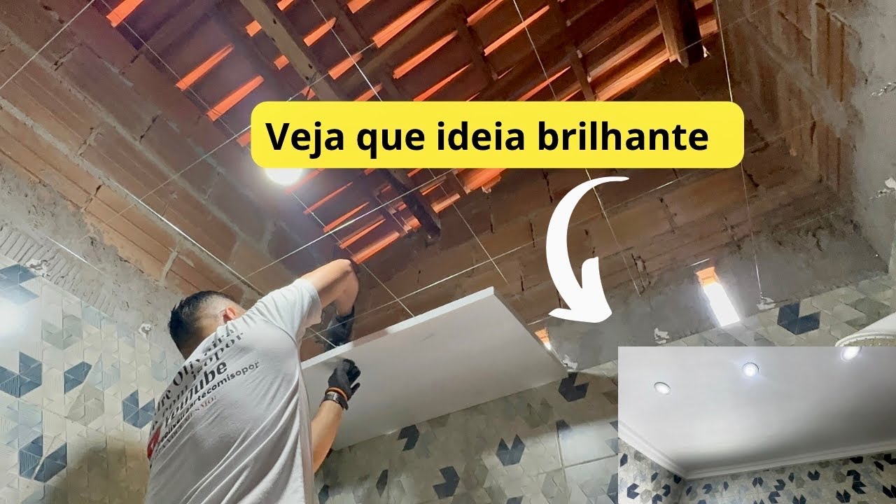 Ideia incrível! Fiz esse forro de isopor EPS com baixo custo