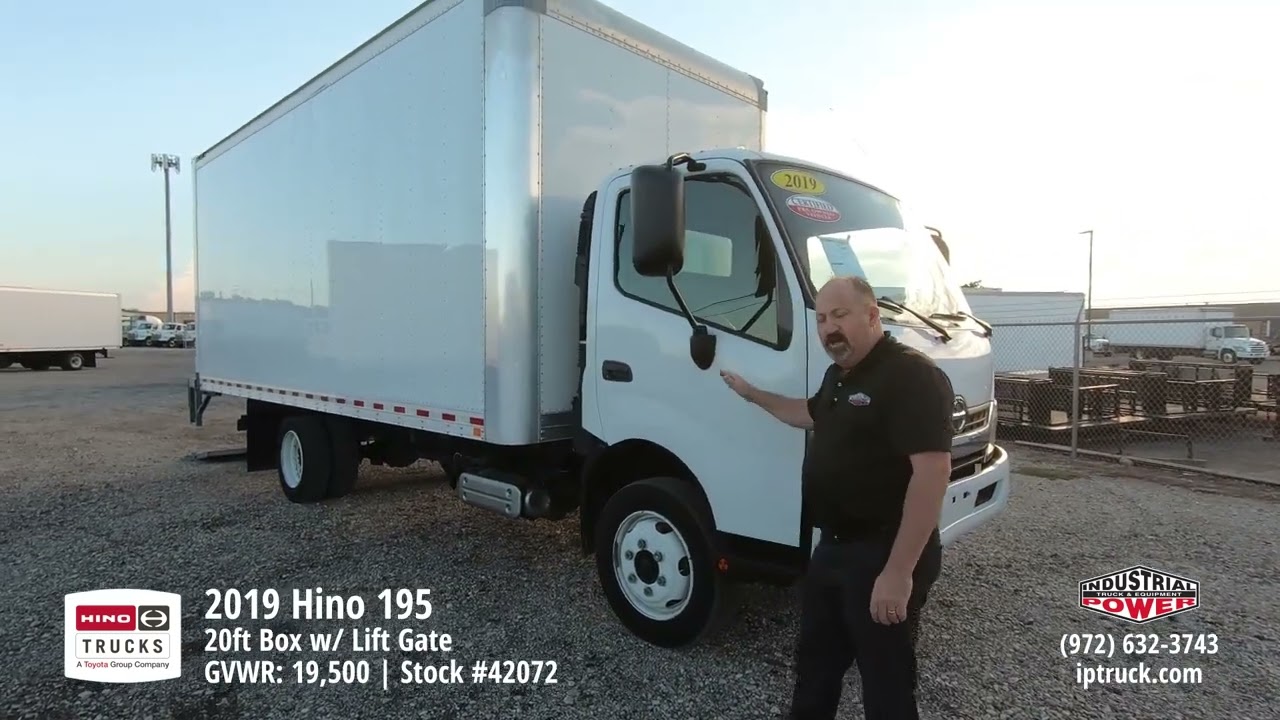 2019 Hino 195 Medium-Duty Delivery Truck 20ft Box w/ Lift Gate | Stock #42072