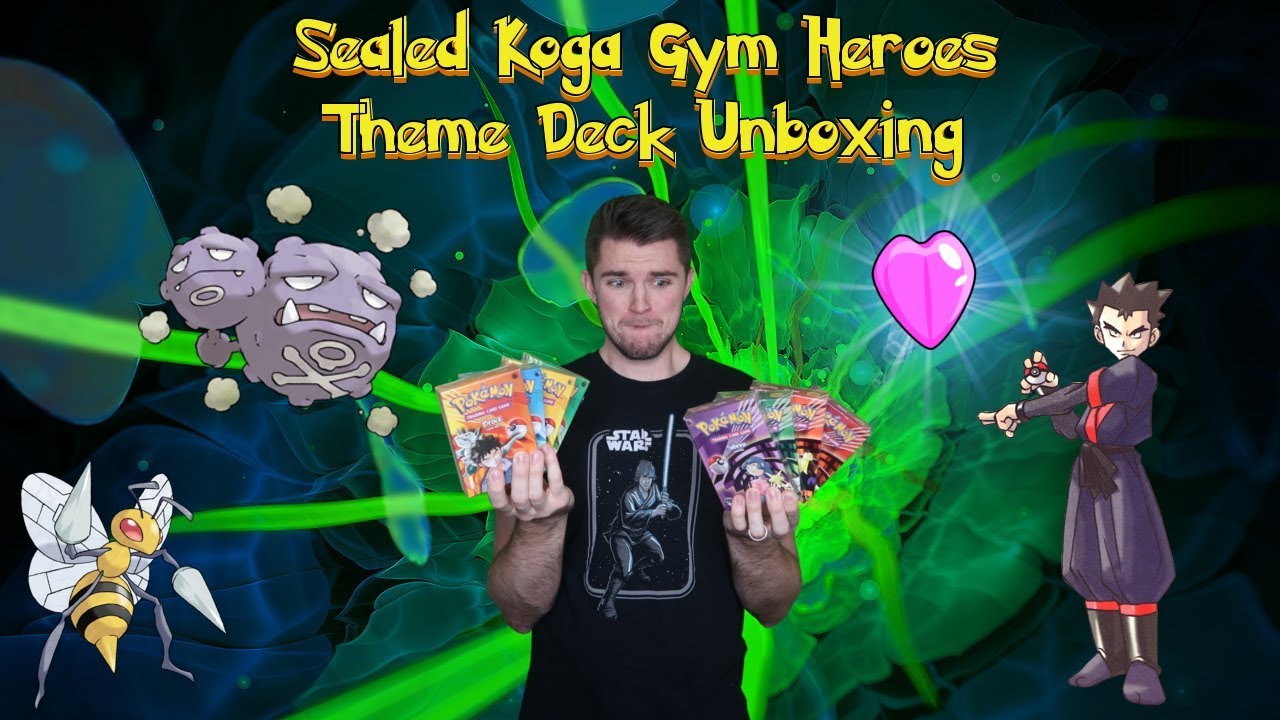 Vintage Koga Gym Challenge Sealed Pokemon Theme Deck Unboxing!