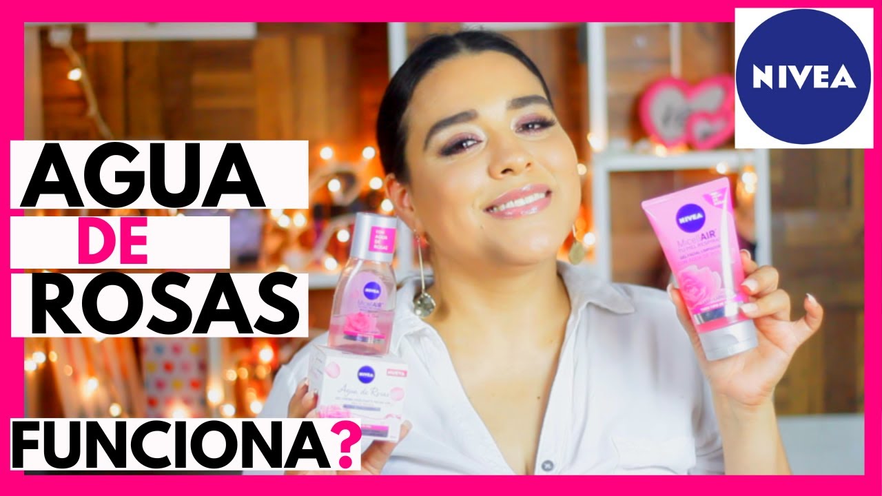 Probando AGUA DE ROSAS de Nivea RESEÑA Y DEMO | Beneficios del Agua de Rosas | Piel Perfecta ♥