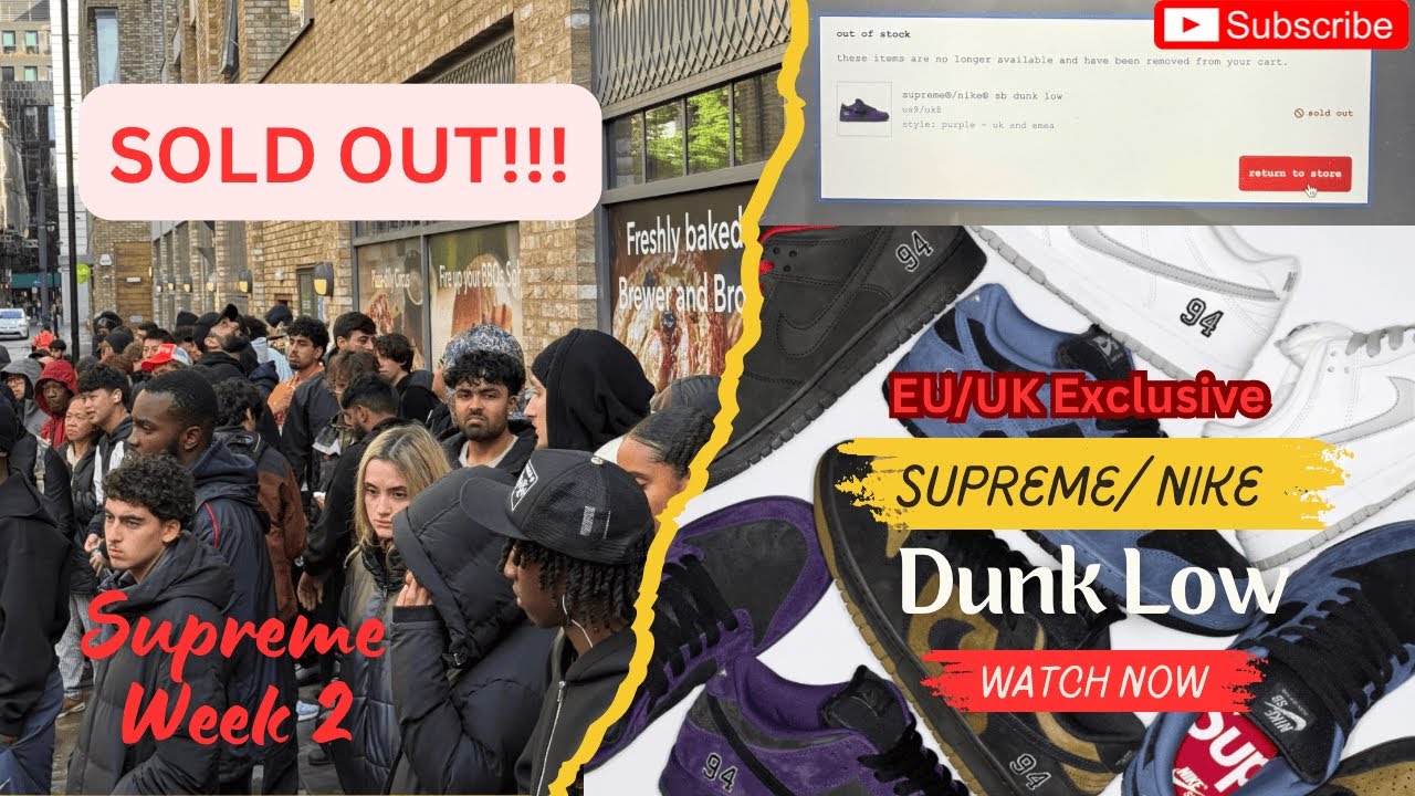 Supreme Nike SB Dunk 2025! Wk2 Instant SELLOUT!!! EU INK Exclusive pair! Unboxing and review!