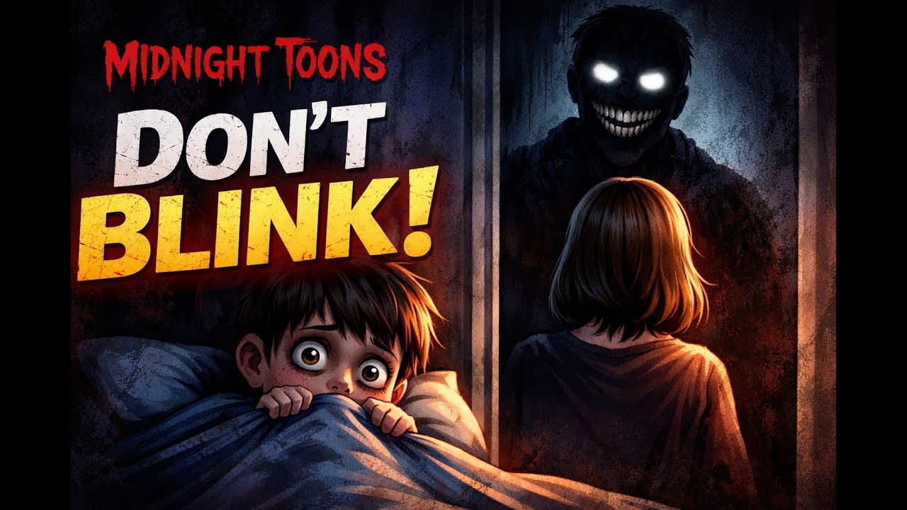 Don’t Blink | A Creepy Cartoon Horror Story That Will Haunt You | Midnight Toons #crepes