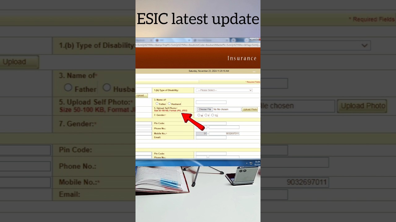 ESIC latest update | Upload self photo update in esic #esic #latest #update