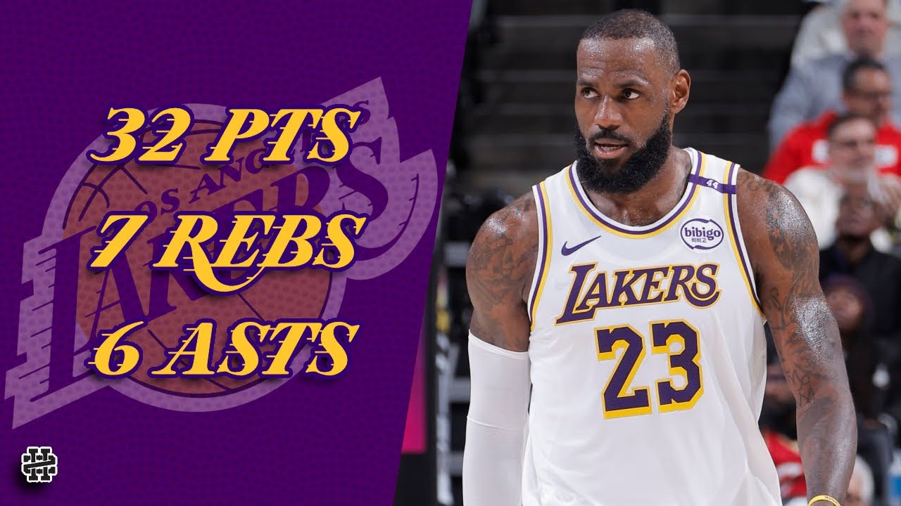 LeBron James 32 pts 7 rebs 6 asts vs Kings 24/25 season