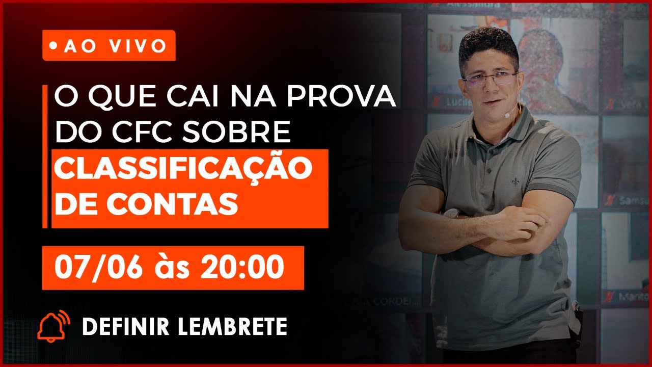 O que cai na prova do CFC sobre Classificação de Contas