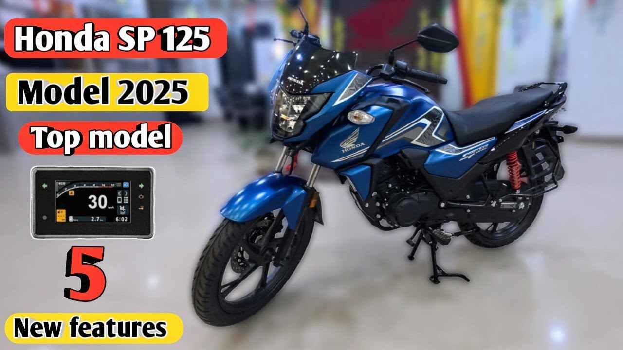 "Honda SP 125 2025 DLX – New TFT Display, Features & Mileage Revealed!