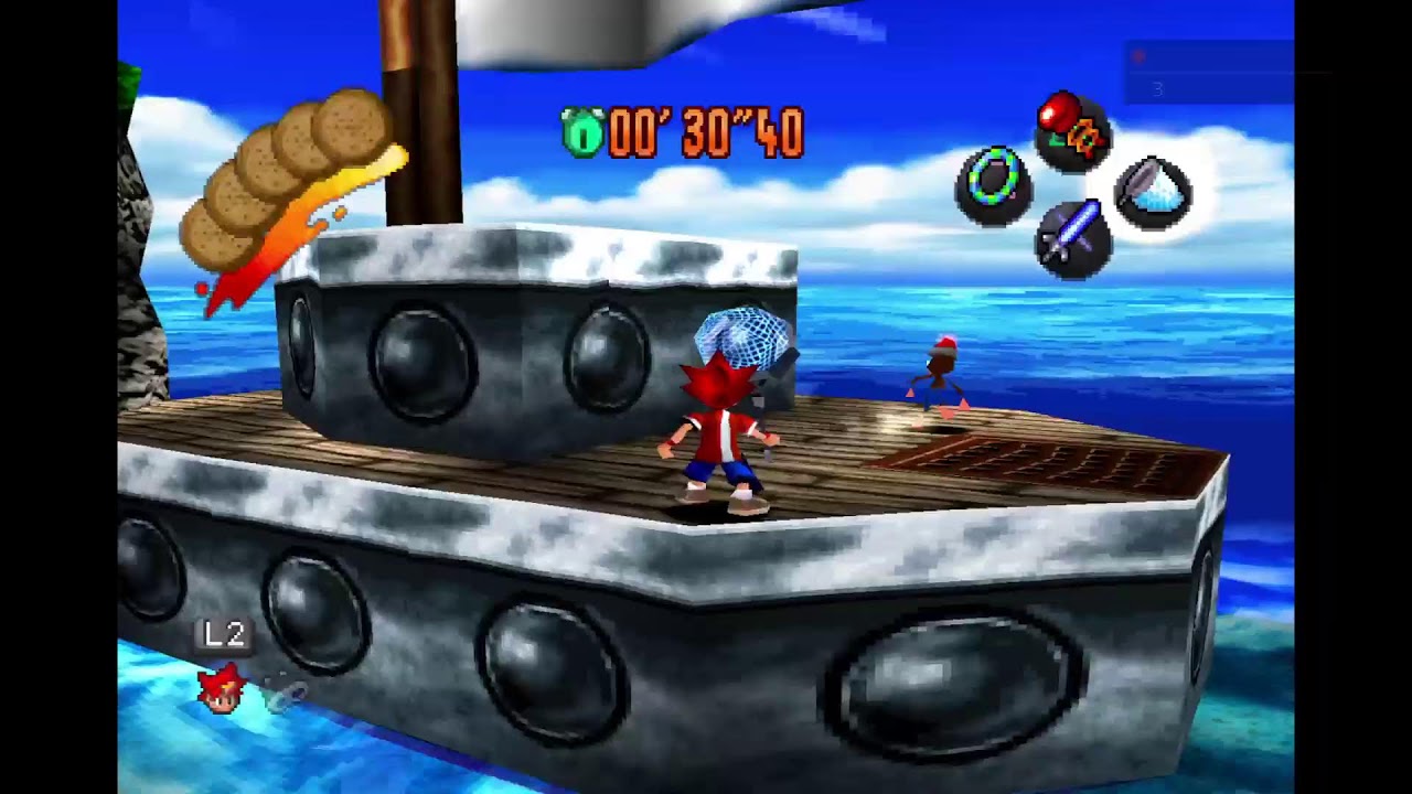 Ape Escape going for all gold medals in time Attack mode