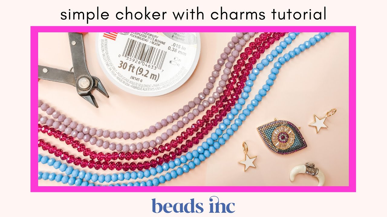 Simple Choker Necklace With Charm Tutorial
