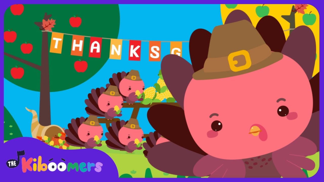 The Turkeys Go Waddling One By One | Fun Thanksgiving Song | The Kiboomers | Kids Songs