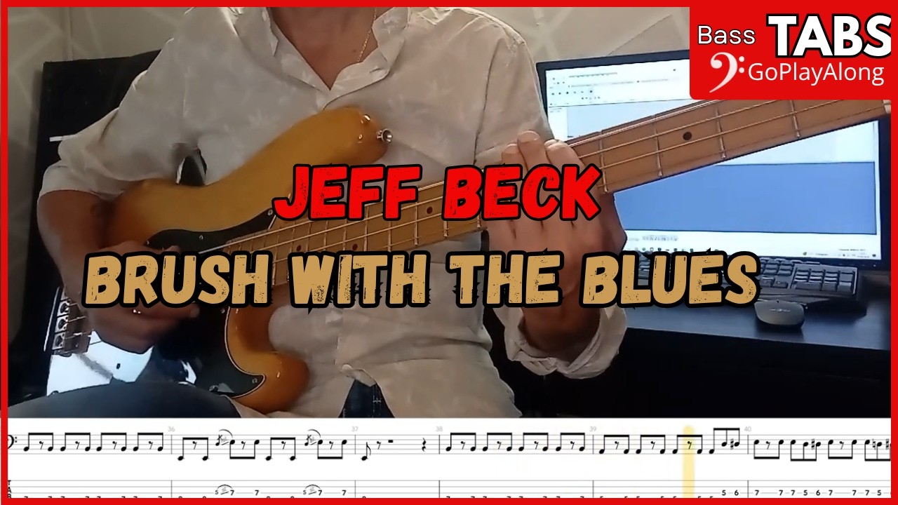 Jeff Beck - Brush with the Blues (Cover Bass + Tab) (Play Along)