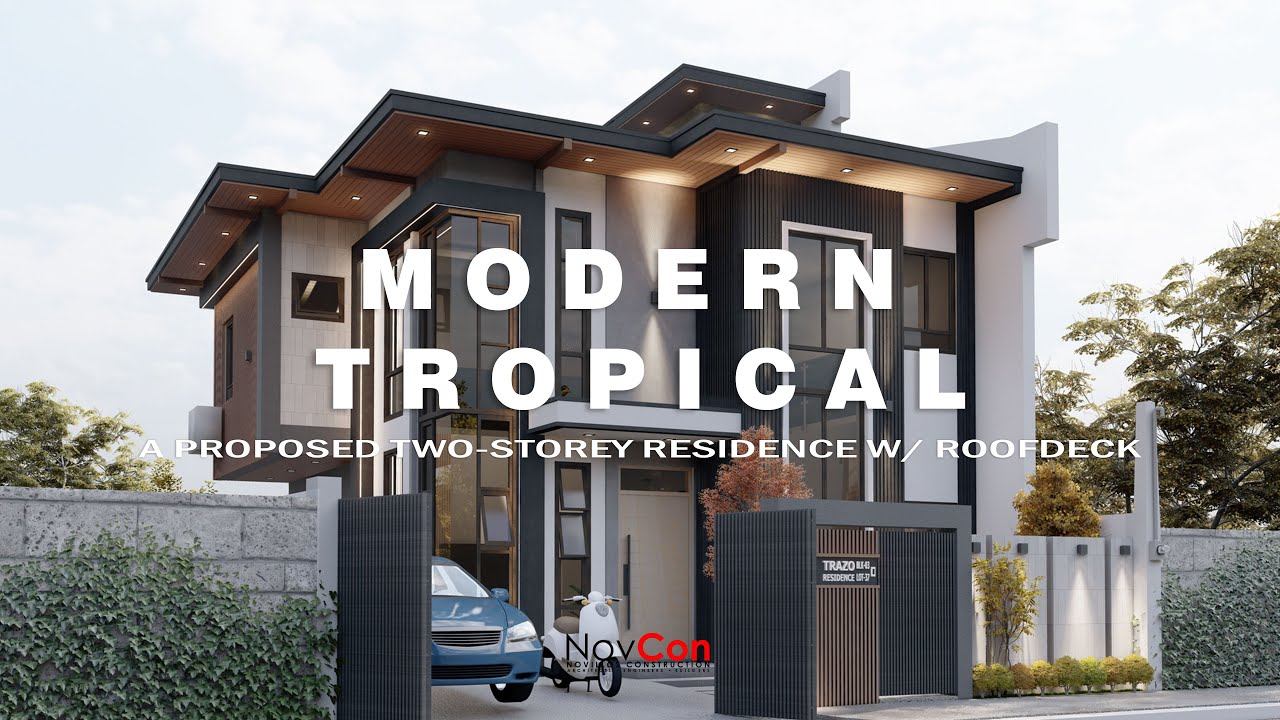 Modern Tropical 2 Storey House w/ Roof deck