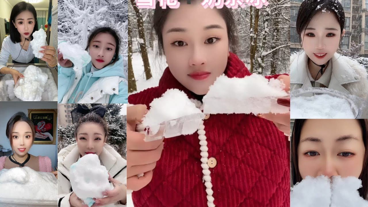 REAL SNOW EATING❄️🥶| AMAZING FREEZER FROST EATING ASMR🧊