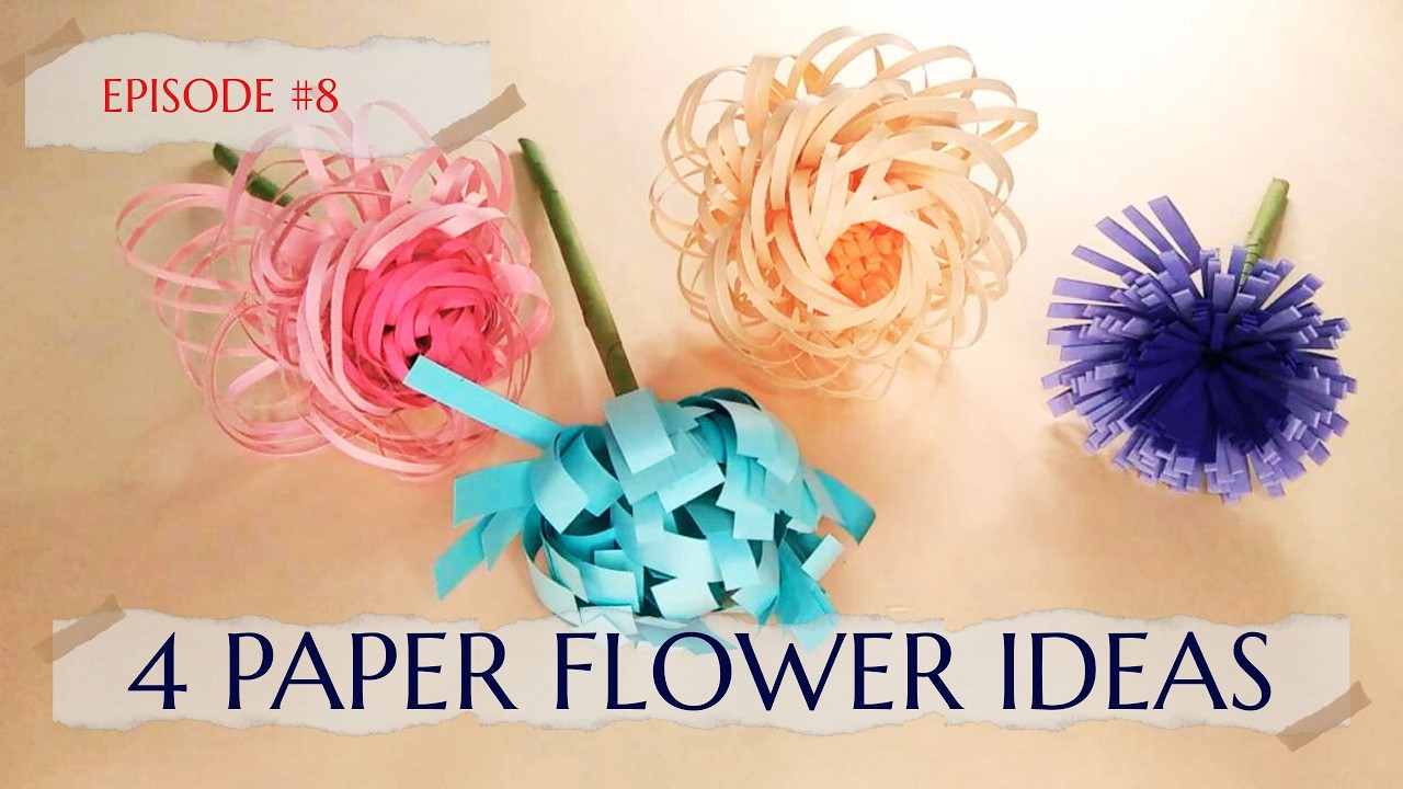 EPISODE #8 4 Paper Flowers #paperflower #annvarghesecrafts #annvarghese