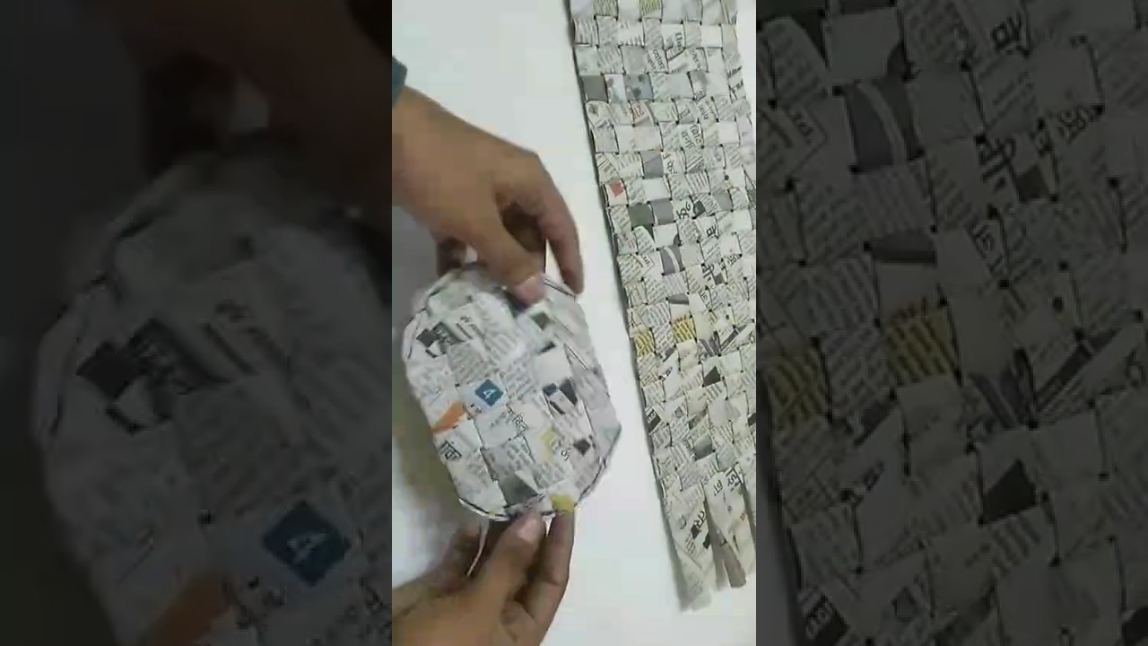 how to make a paper bag | newspaper basket craft | newspaper craft ideas#shots #shortvideo #shorts
