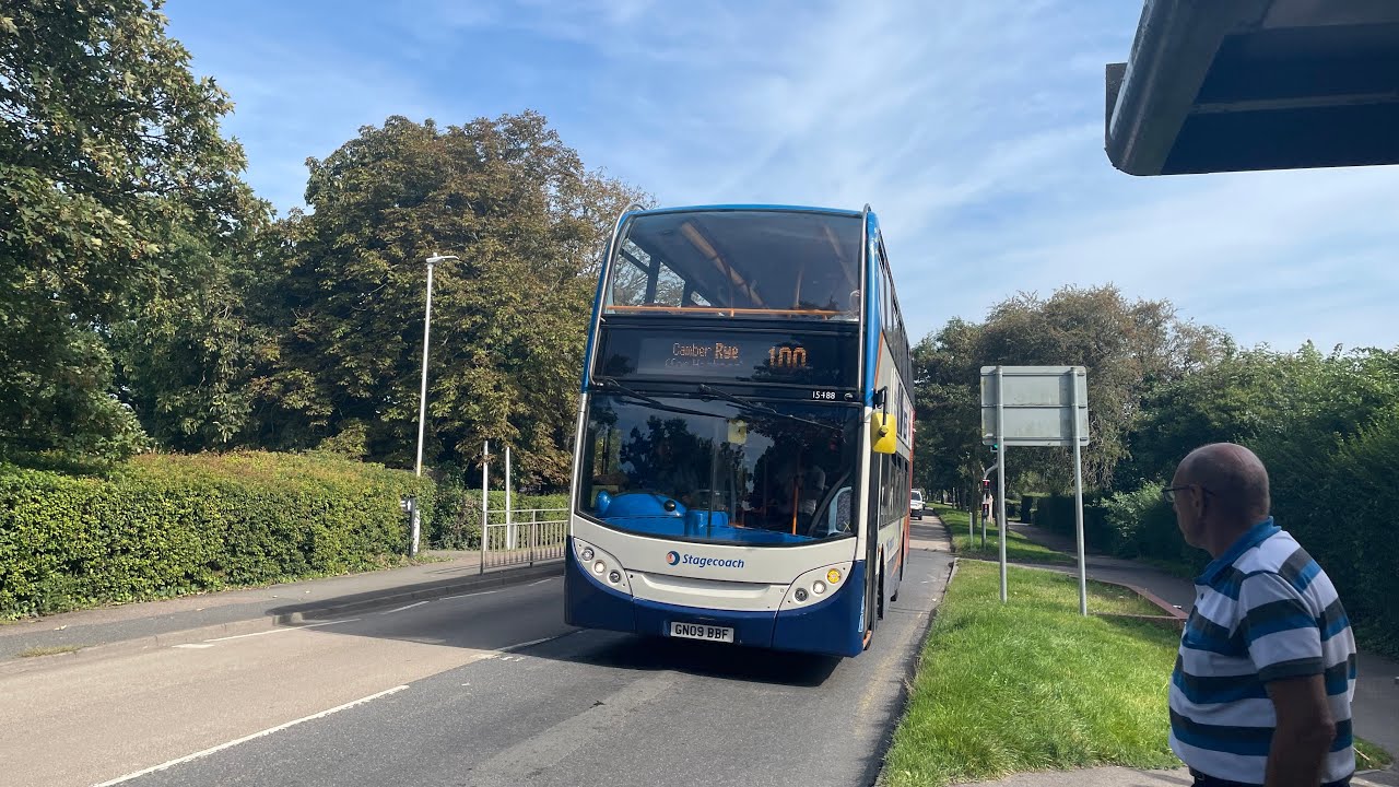 **FIRST DAY OF EXTENSION** Journey on Stagecoach SE Route 100 ADL Scania E400 | 15488 (GN09BBF)