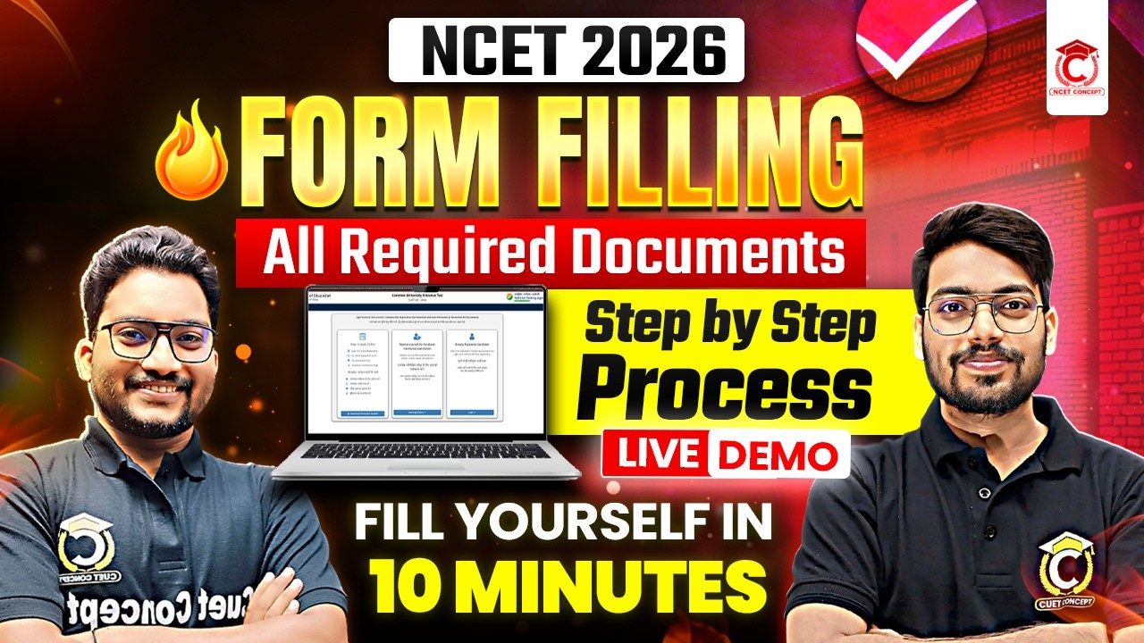 NCET 2026 Application Form filling!🔥| Step by Step Complete Process ✅ With All Required Documents