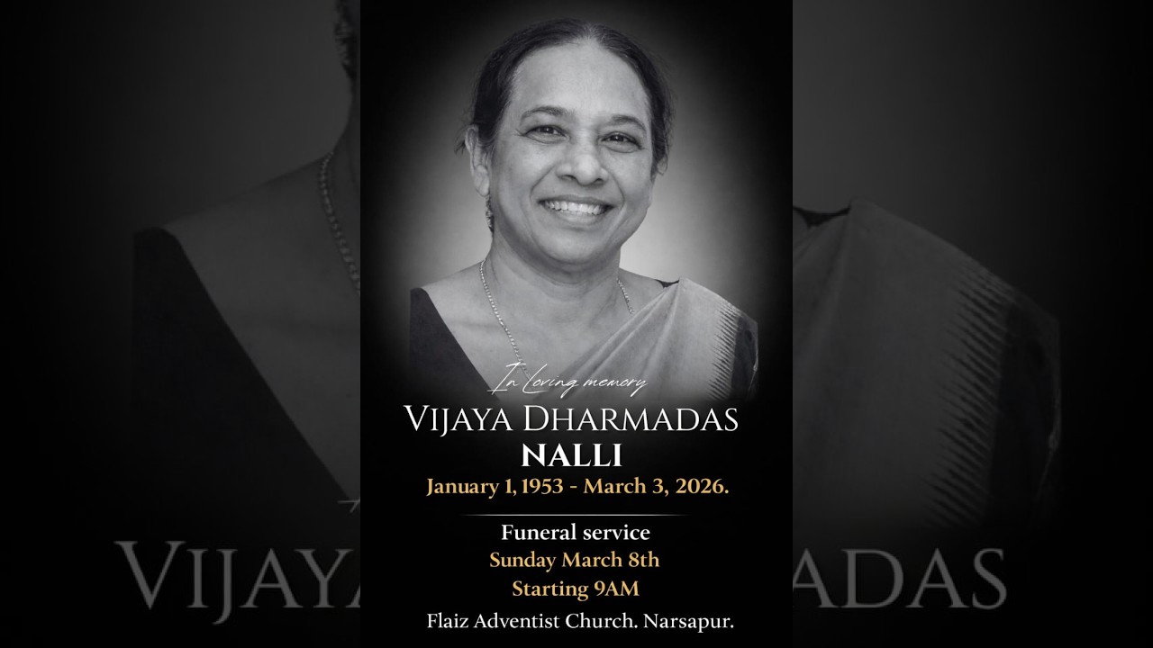 Funeral Service of Mrs. Vijaya Dharmadas Nalli