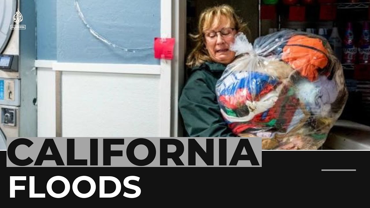 US flooding: Thousands evacuated from California coast