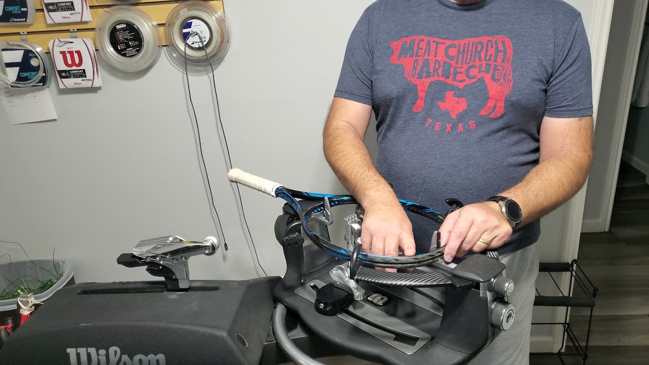 mounting the racquet