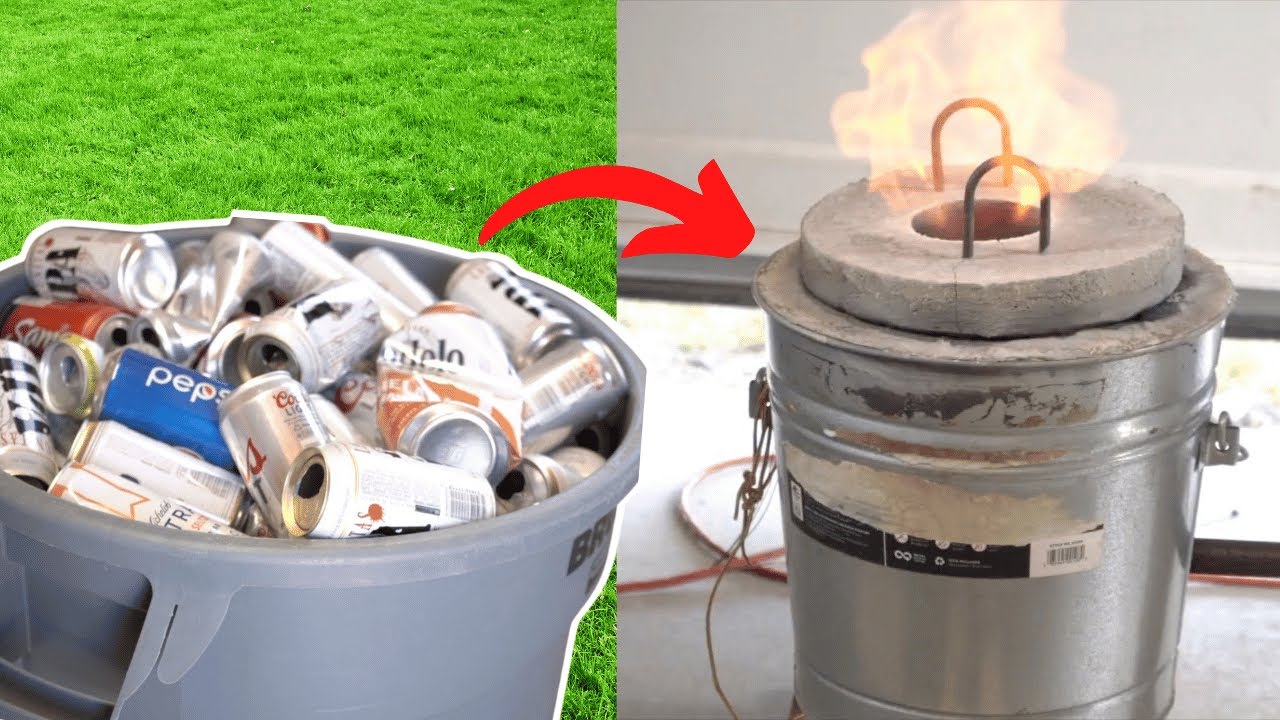 Melting Metal with a BUCKET!? DIY Metal Melting Foundry (ASMR)