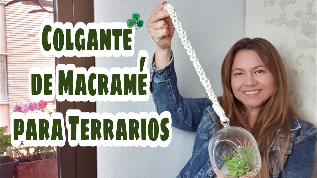 Colgante de Macramé para Terrarios   - Nudo Corona