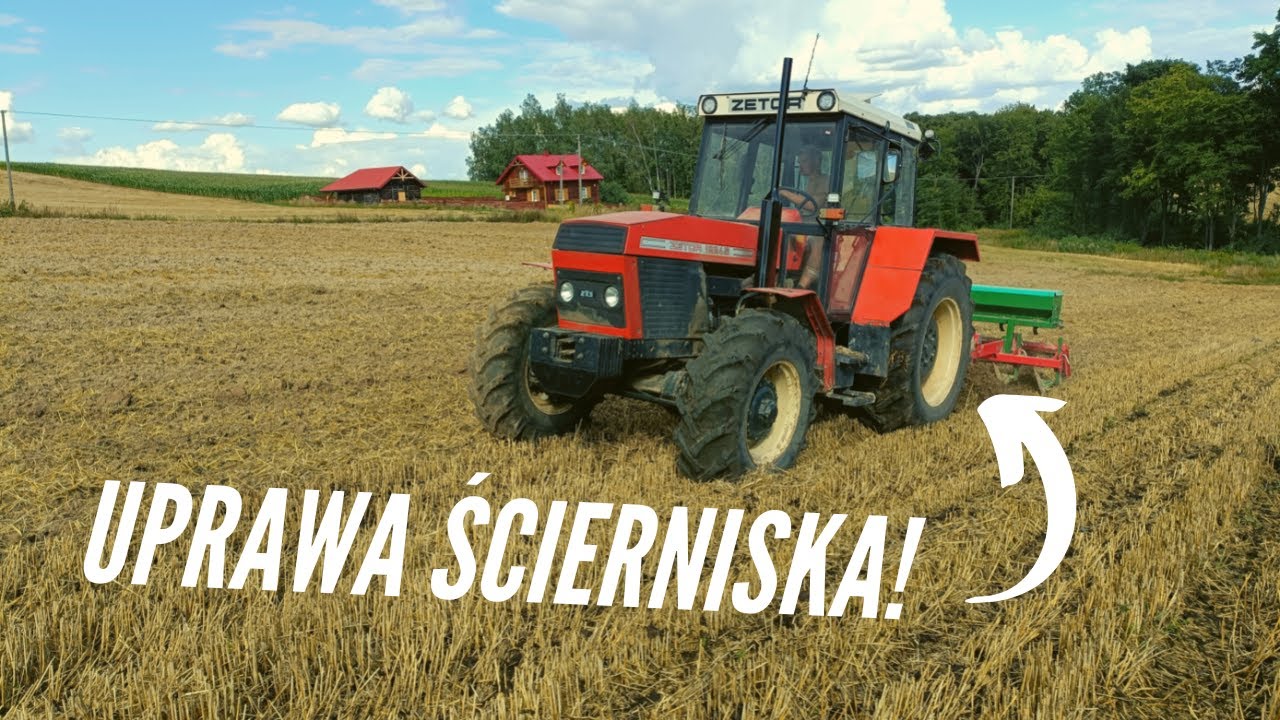 Uprawa ścierniska! Zetor 12245 & Unia kos 2,1m.