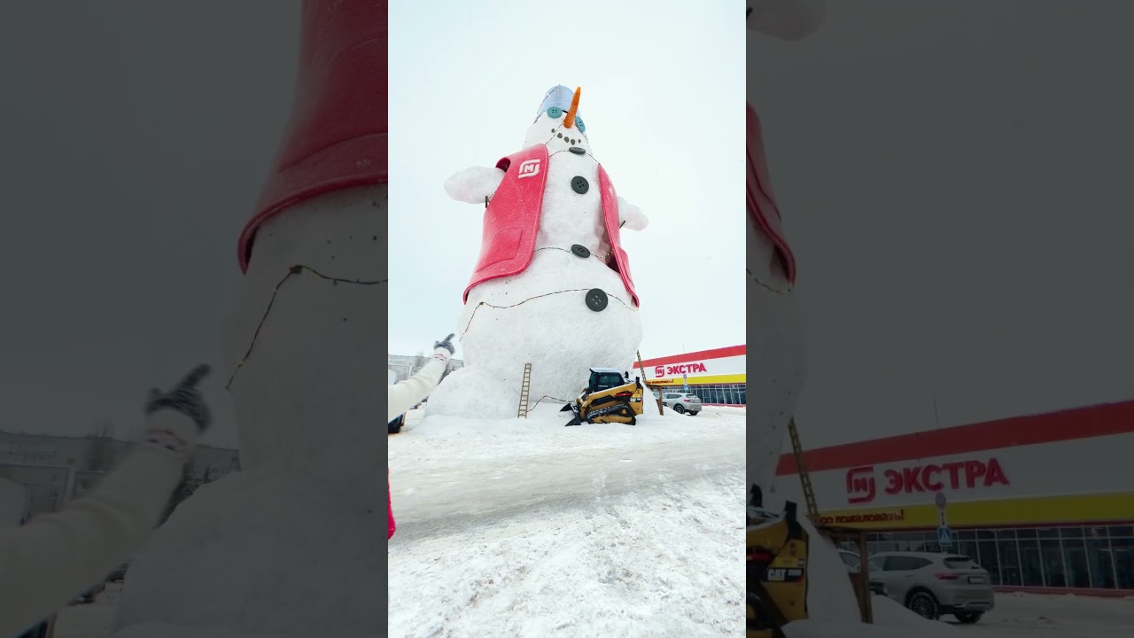 Как делался гигантский 3д снеговик / Gian snowman cgi backstage