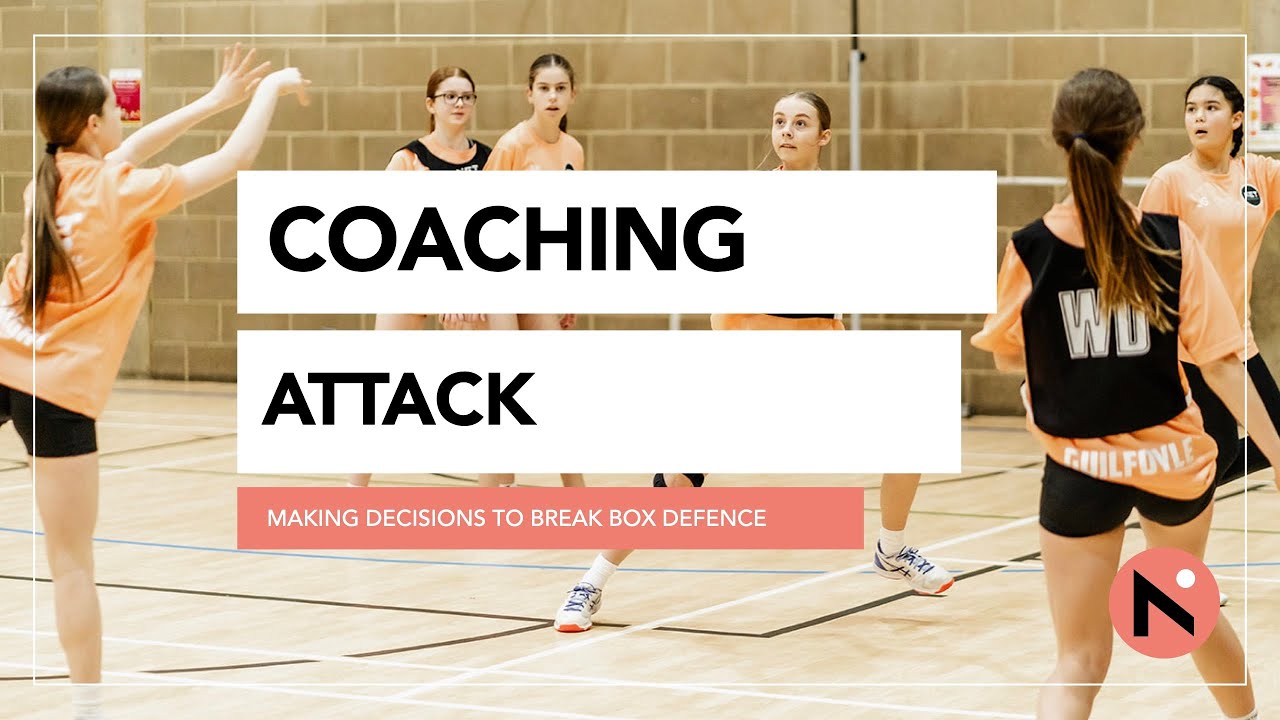 Netball Session // Breaking box defence to feed the circle // Attack decision making to goal