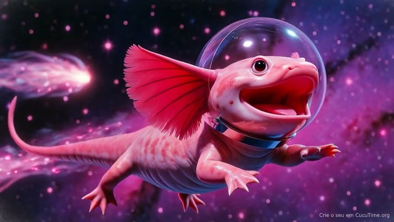 Ajo, o Axolote, e seu Foguete de Bolhas