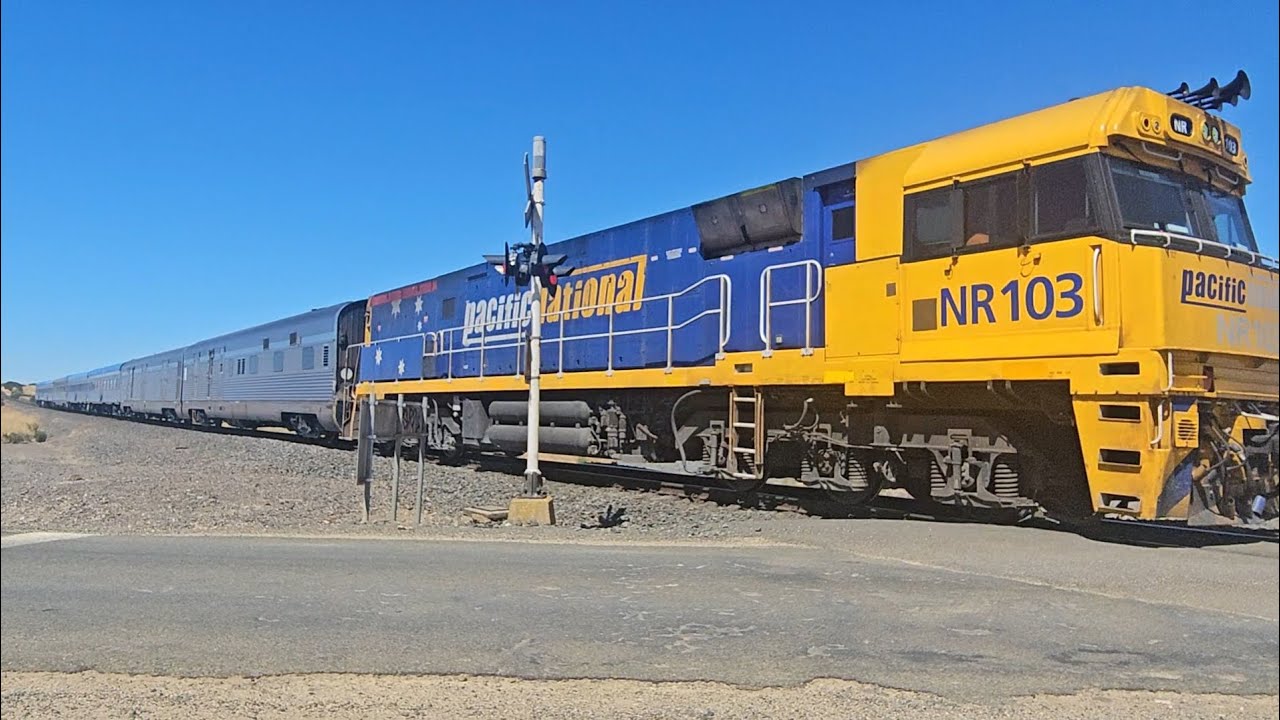 6MA8 down JBRE The Overland (NR103, 7V), Melbourne to Adelaide, 1137, 23/1/26, Ararat South VIC 