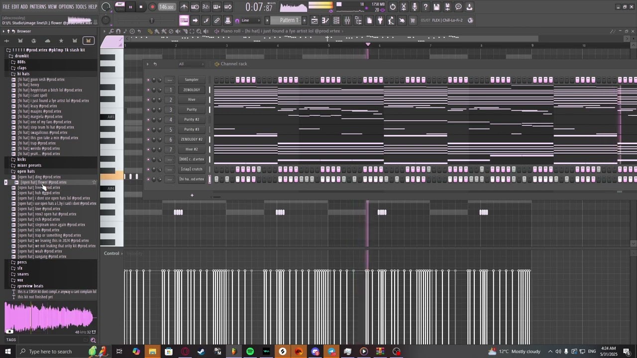 How I Made This Rexv2 Type Beat With My Drumkit | FL Studio