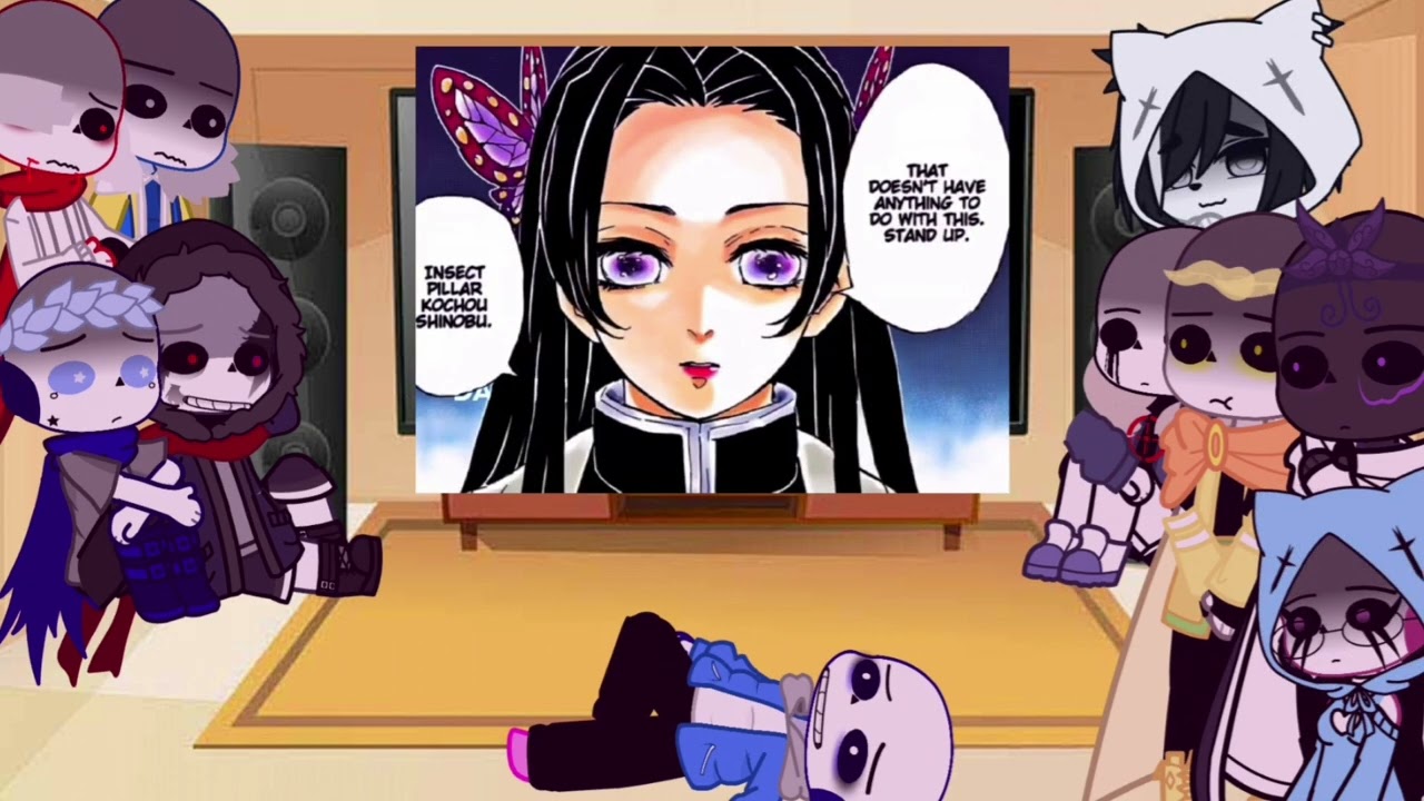 |•|Canon sans aus react to Nezuko and shinobu|•| +You and me