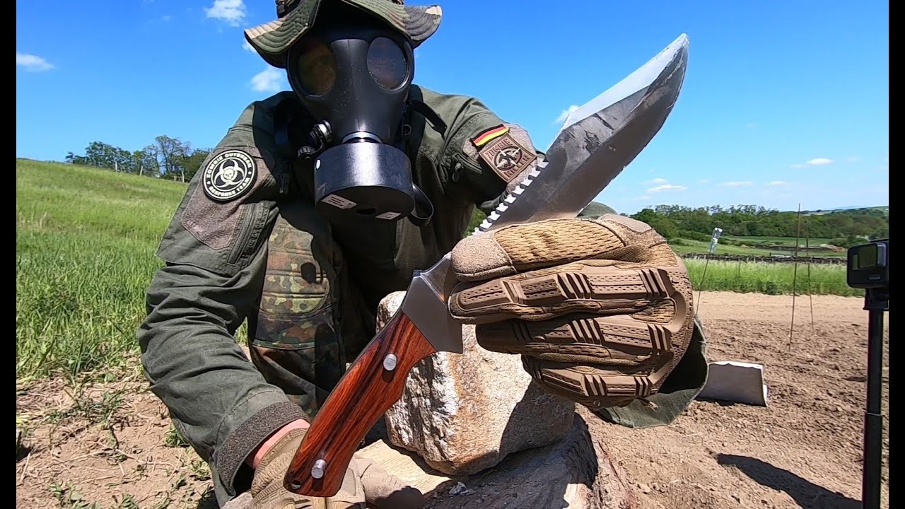 NedFoss BOWIE KNIFE - DESTRUCTION TEST - UNTIL IT BREAKS - STEEL: 5Cr13Mov - Fahrtenmesser