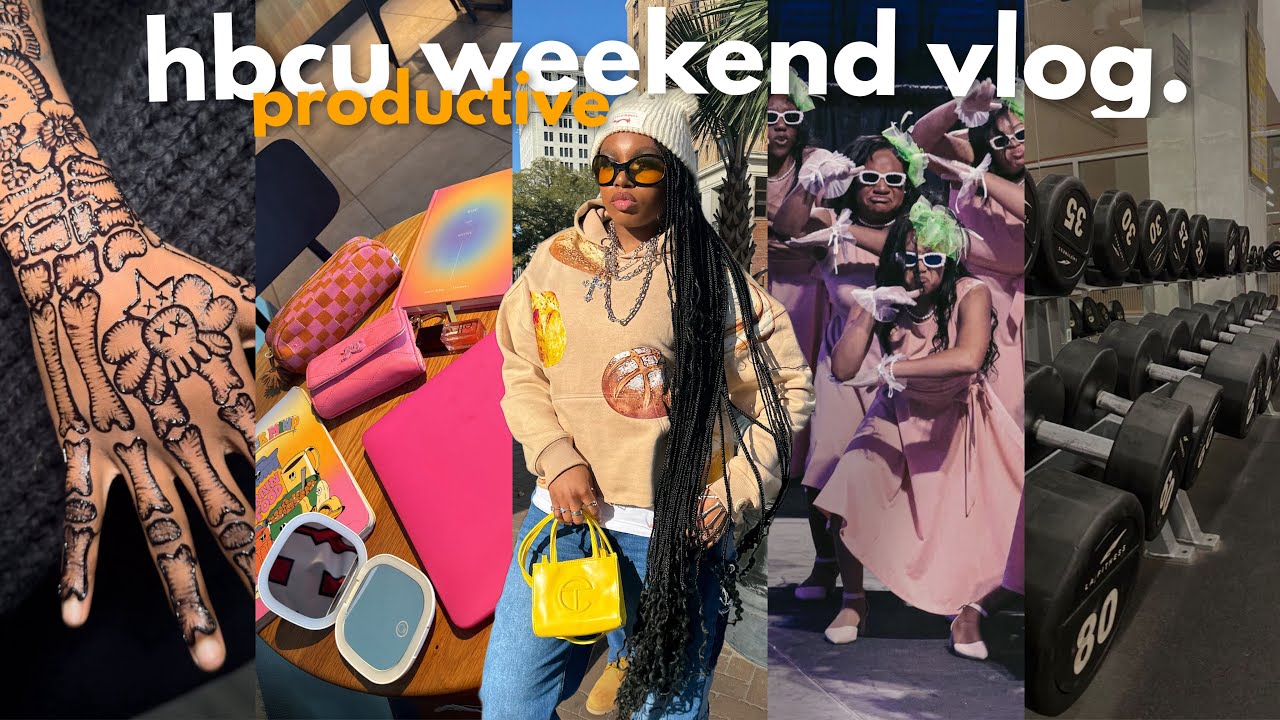 HBCU VLOG ✩ weekend in my life | greek probate, hygiene shopping, gym, henna tattoo + life update…