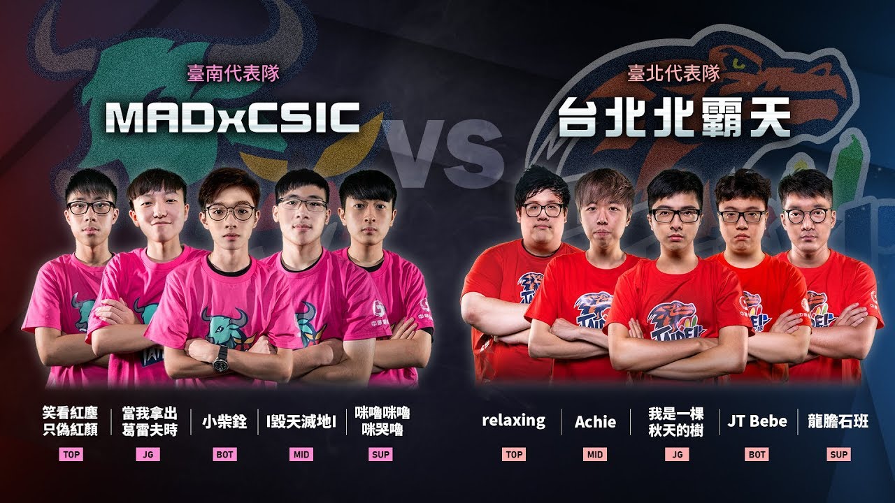 【2018六都】【總決賽 - 小組賽】MADxCSIC vs 台北北霸天